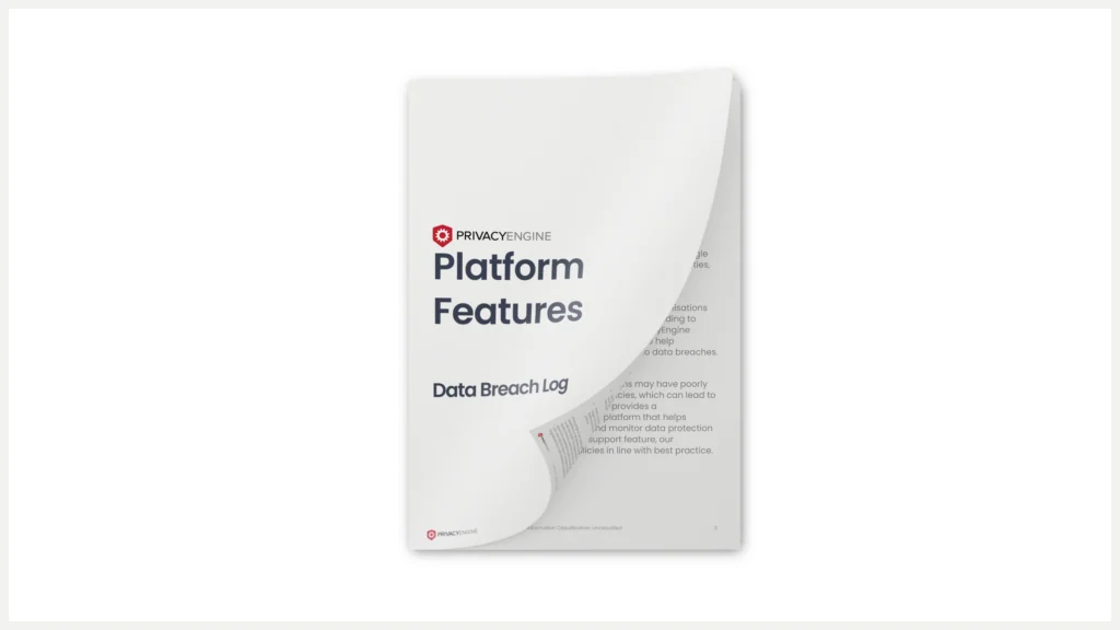 Data Breach Log PrivacyEngine Brochure